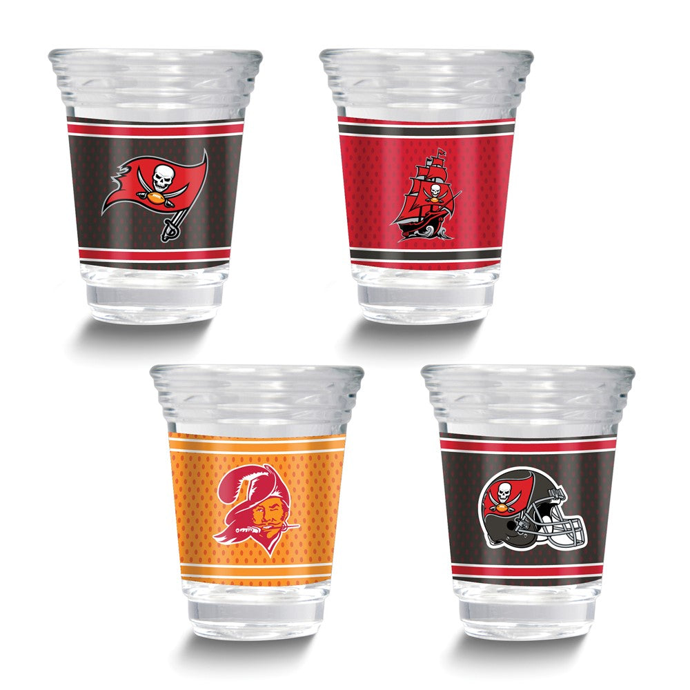 NFL Tampa Bay Buccaneers 4-piece 2 oz. Shot Glass Set