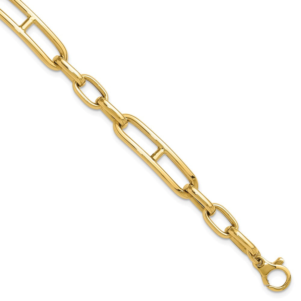 14K Fancy Link Bracelet 7.5 inches