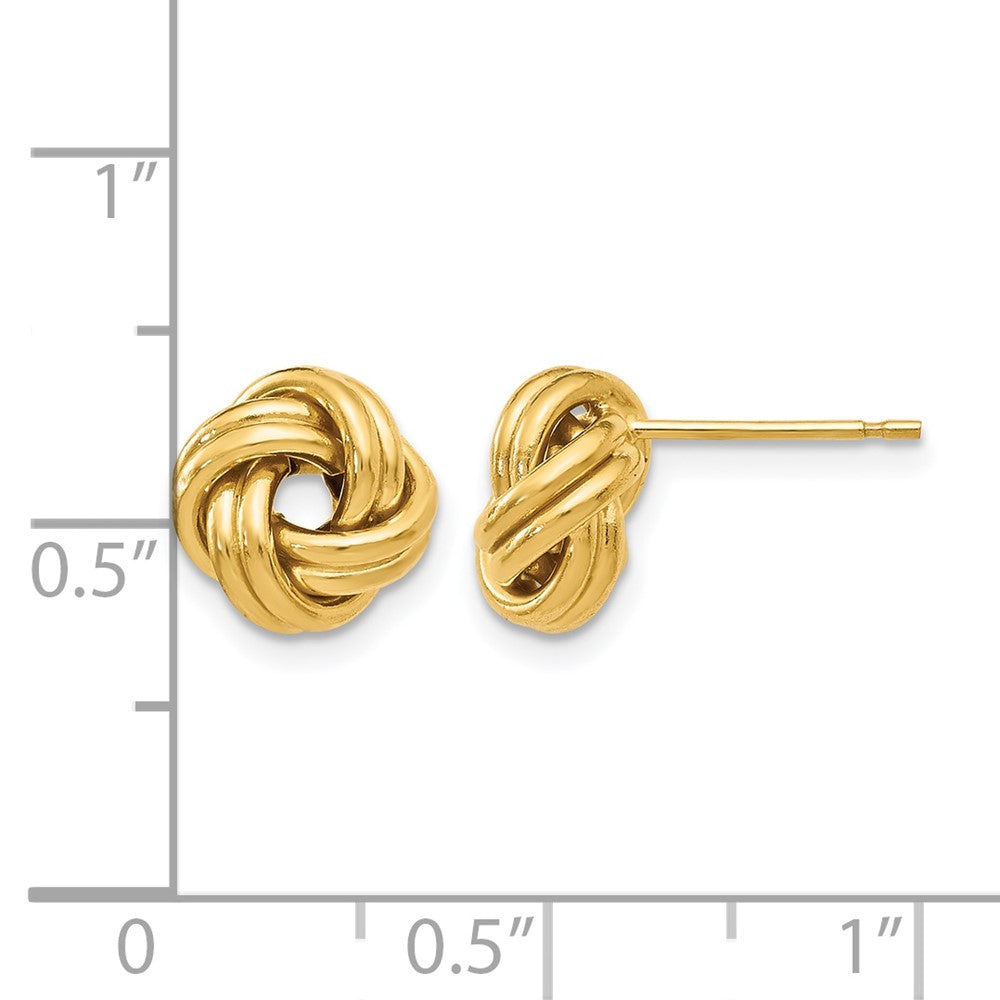 10K Polished Love Knot Post Earrings