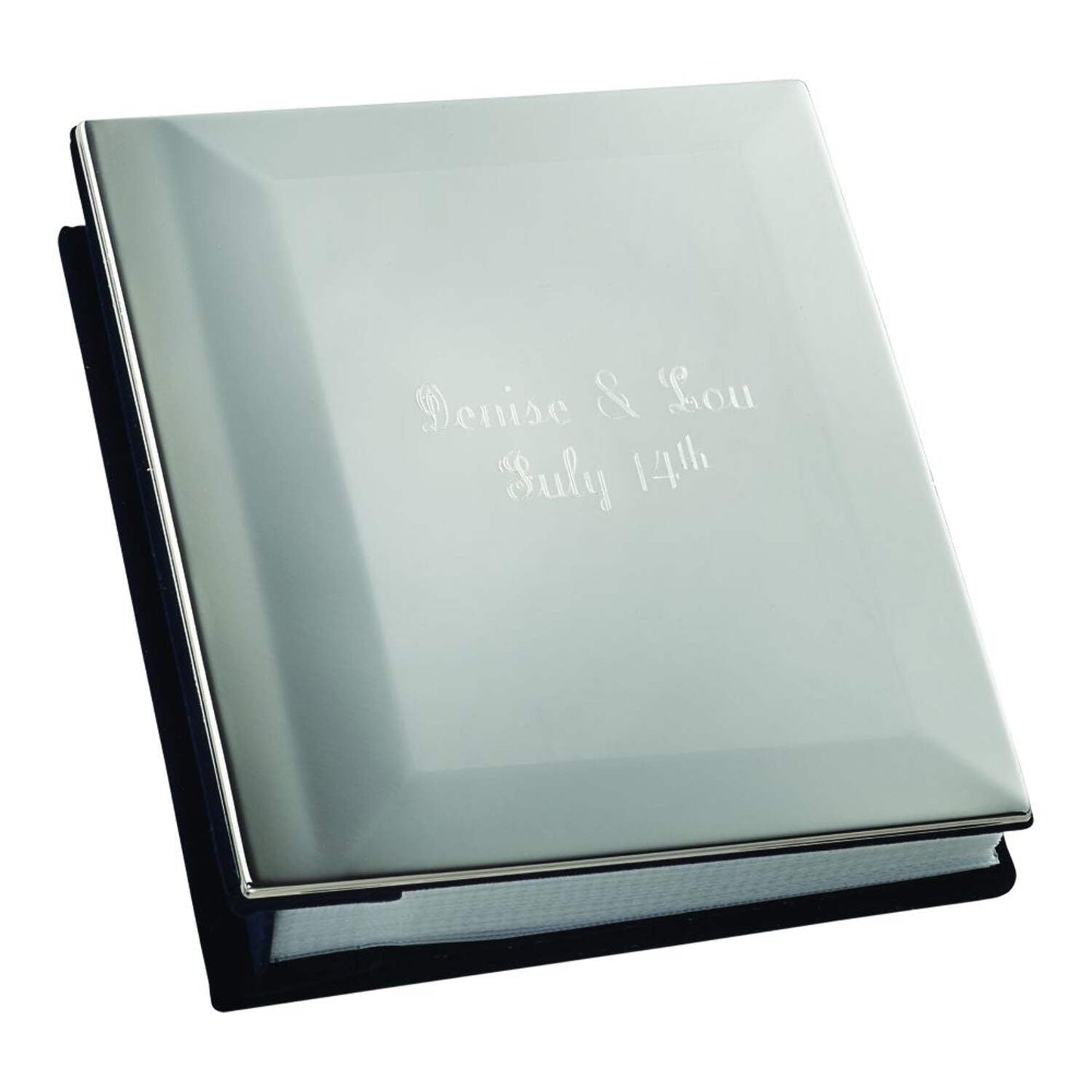Contemporary Home Living 6.5" Silver Rectangular Solid Cover Photo Album