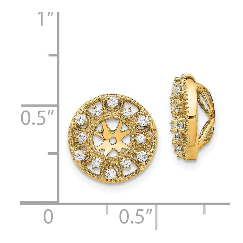14k Fancy Diamond Earring Jackets