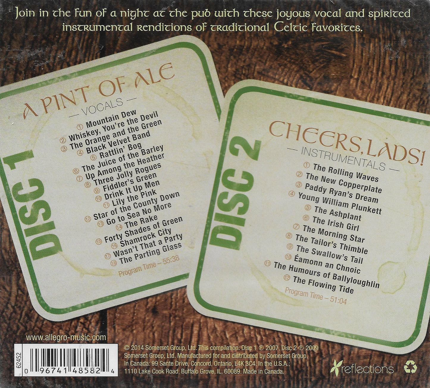 Musical Escapes At The Pub A Celtic Celebration CD, 2 Count