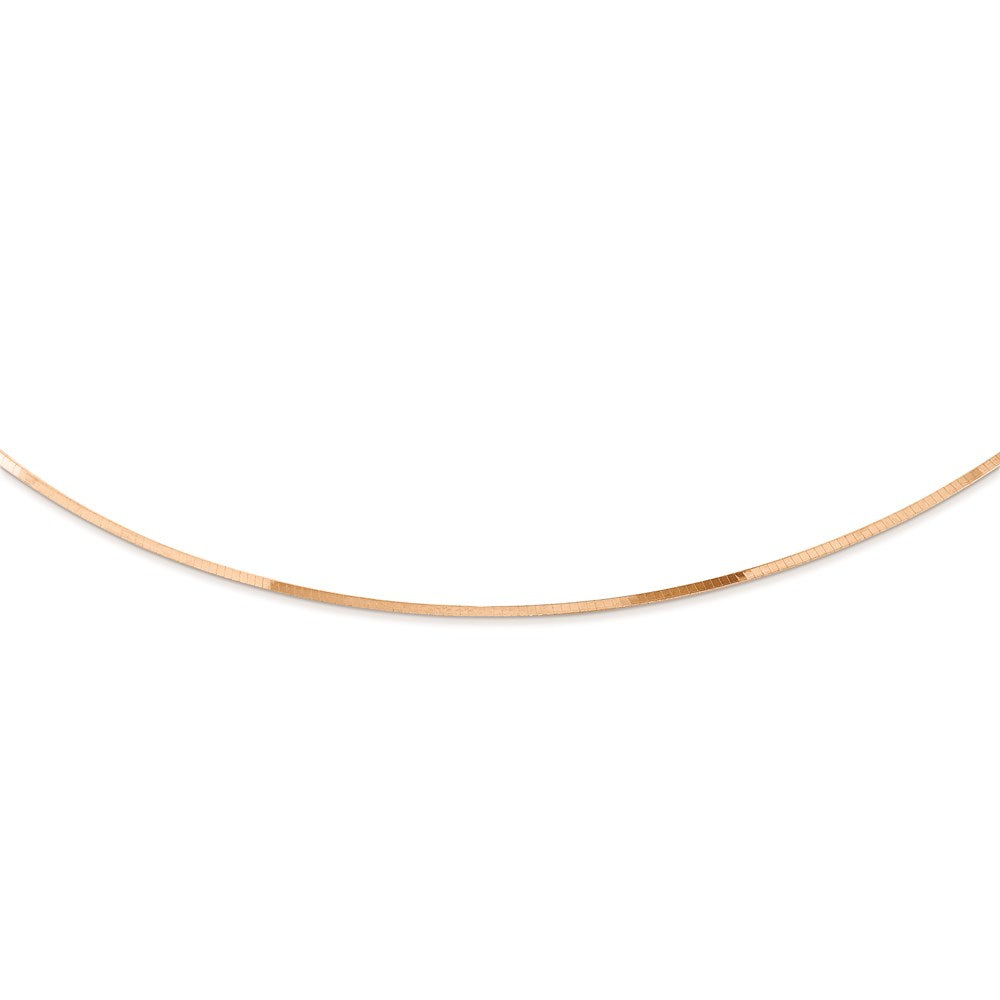 Sterling Silver square snake style omega neck-p