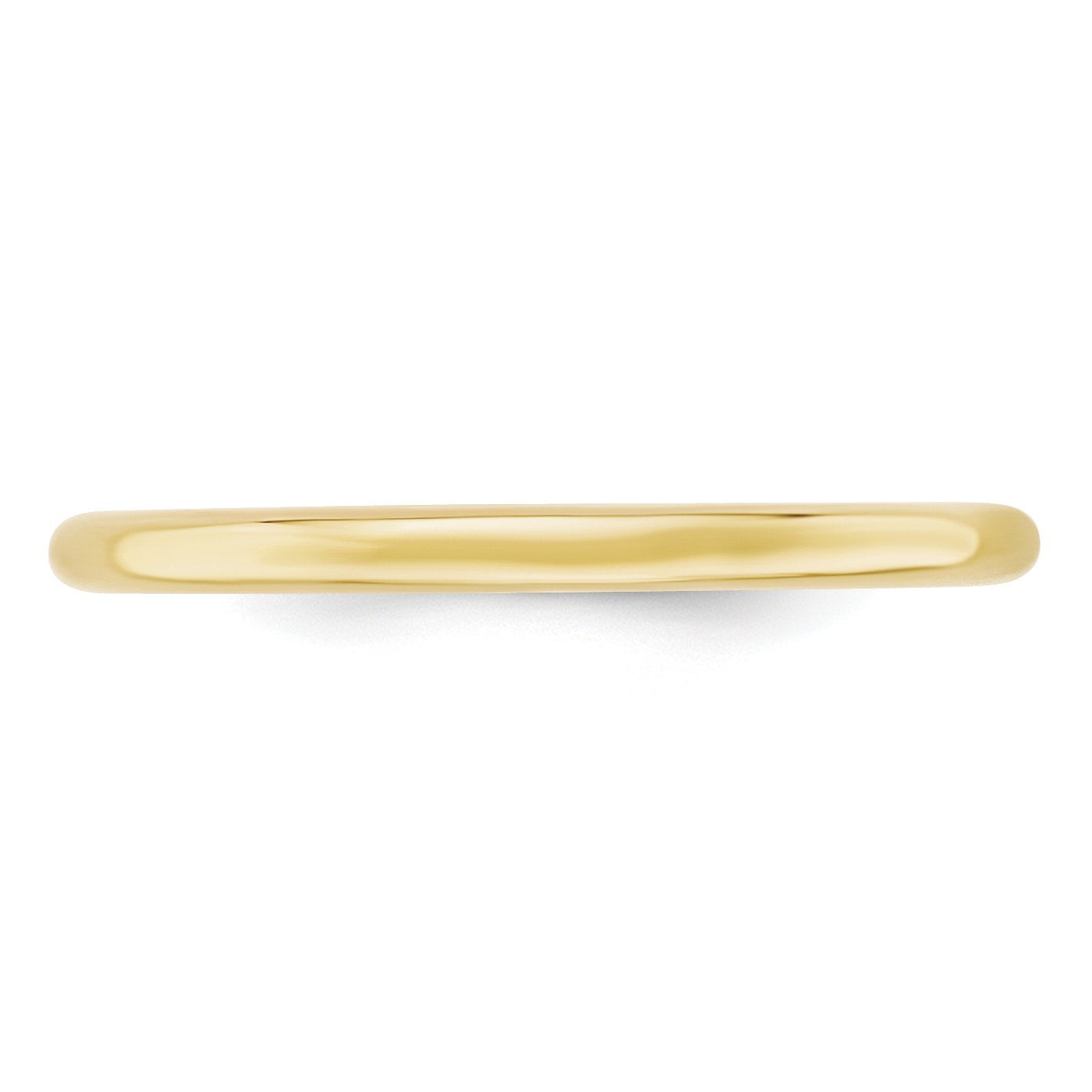 10k Yellow Gold 2mm Standard Weight Comfort Fit Wedding Band Size 7