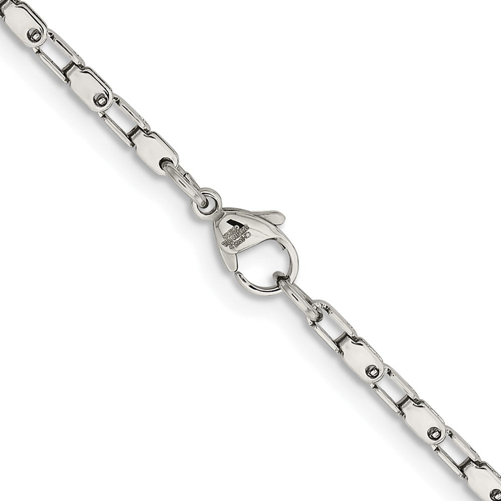 Stainless Steel Polished Fancy Link 24in Chain