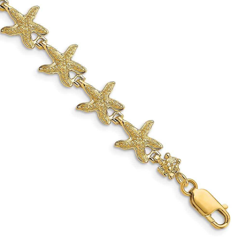 14k Starfish Bracelet 7.5 inches