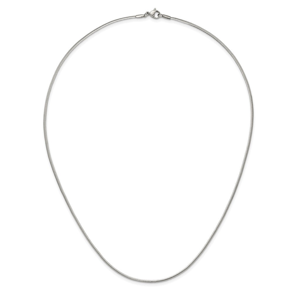 Chisel Stainless Steel Polished 1.5mm 20 inch Snake Chain