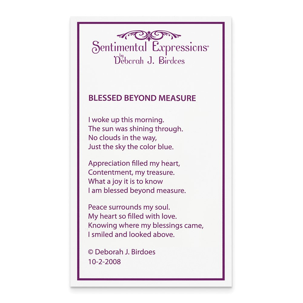 Sentimental Expressions Sterling Silver Gold-plated Blessed Beyond Measure 18in Necklace