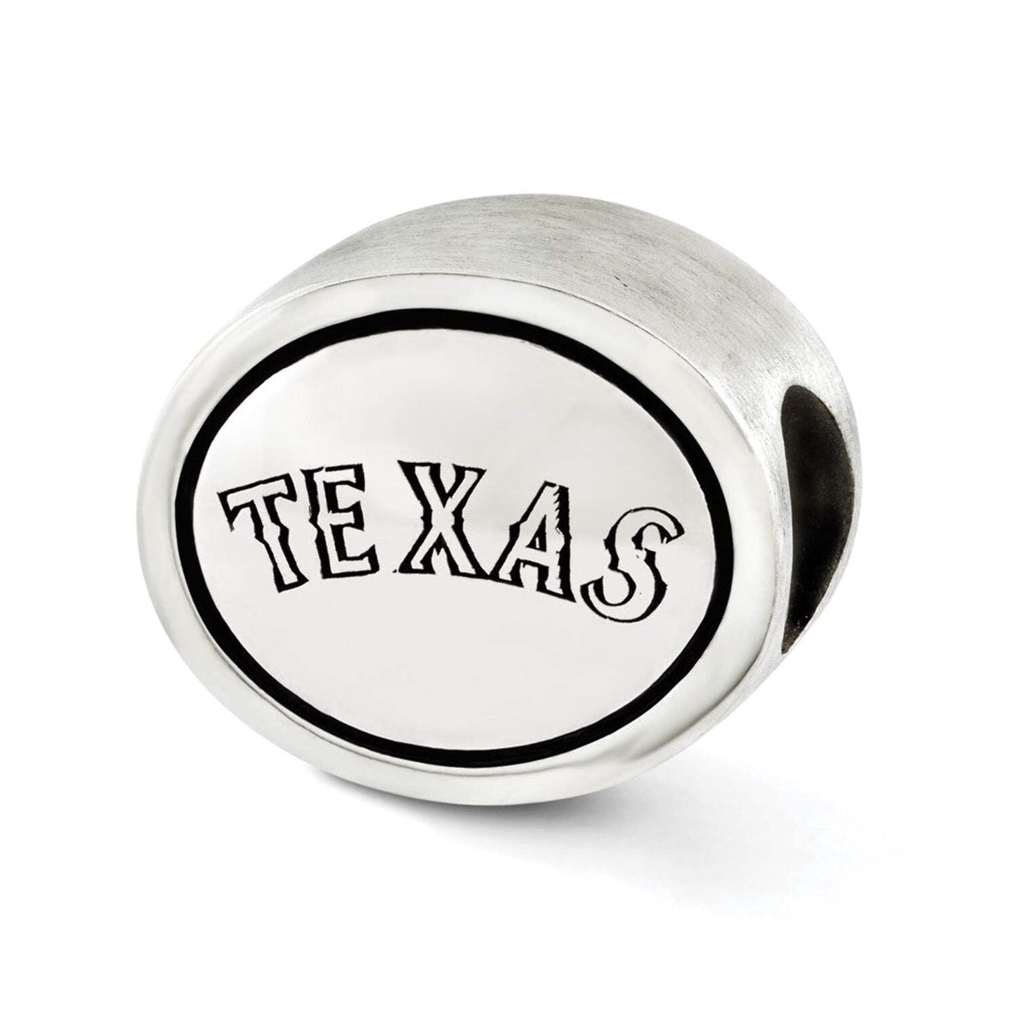 Sterling Silver MLB Siskiyou Buckle Antiqued Texas Rangers Bead