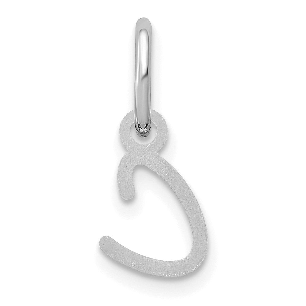 Sterling Silver Rhodium-plated Upper case Letter C Initial Charm