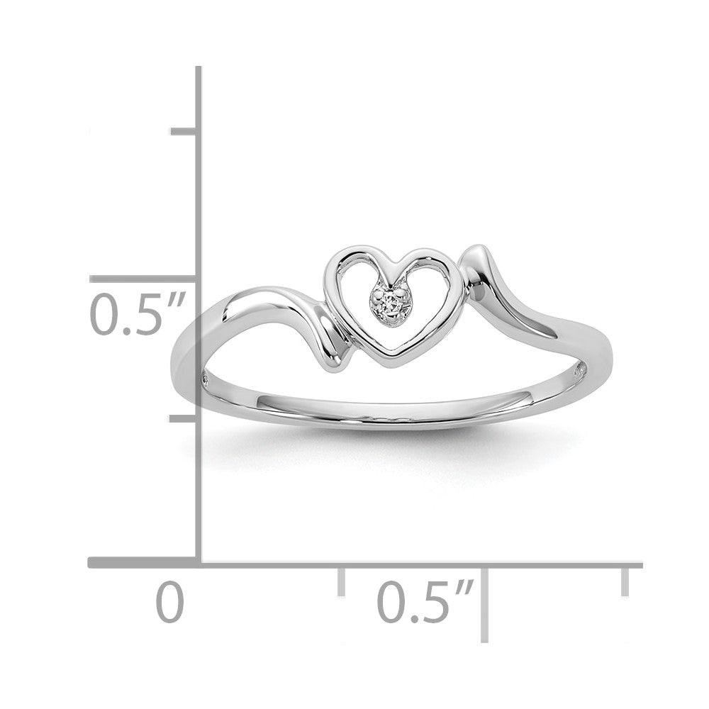 10k WG Diamond Heart Ring