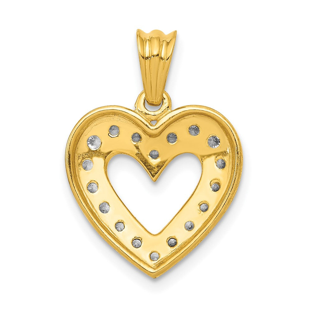 14k 1/4 carat Lab Grown Diamond VS/SI+ G+ Heart Pendant