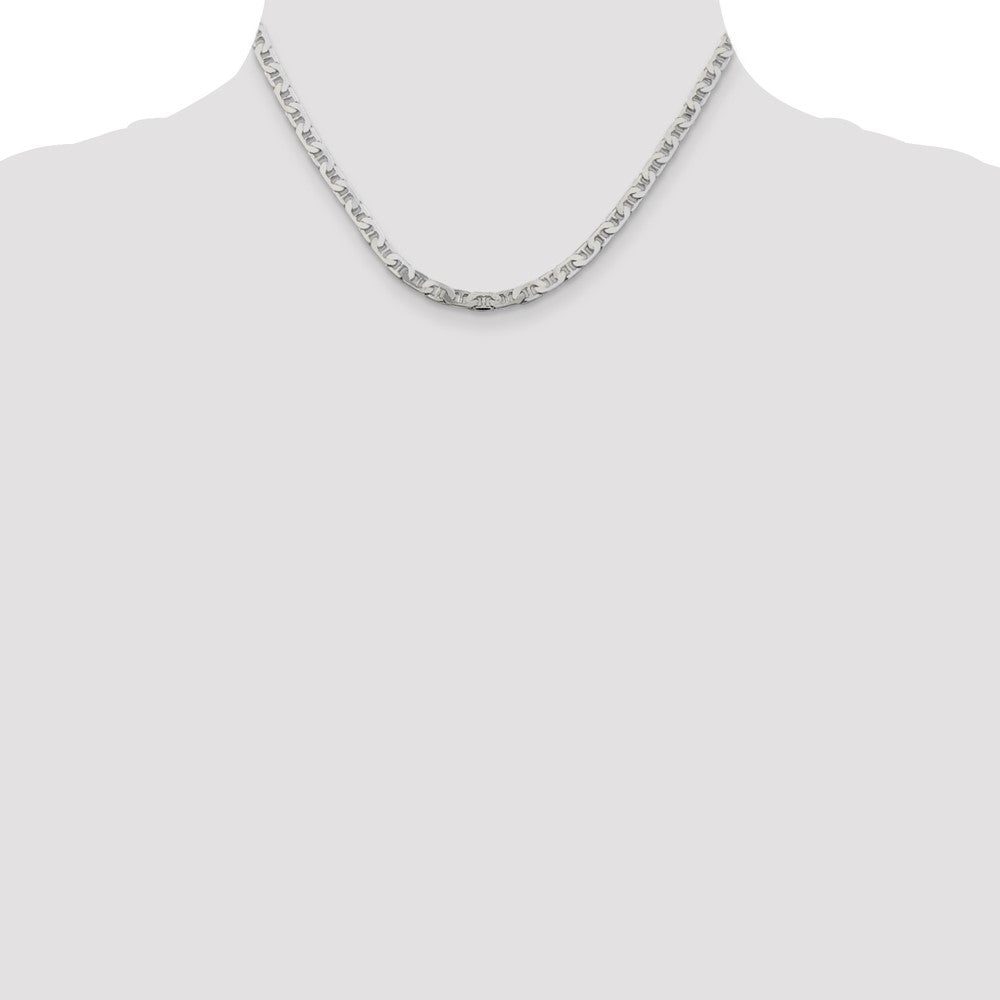 Sterling Silver 4.5mm Flat Anchor Chain 16 Inches