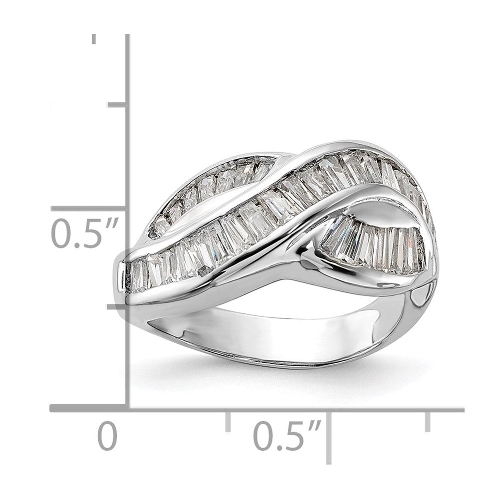 Sterling Silver Polished CZ Ring