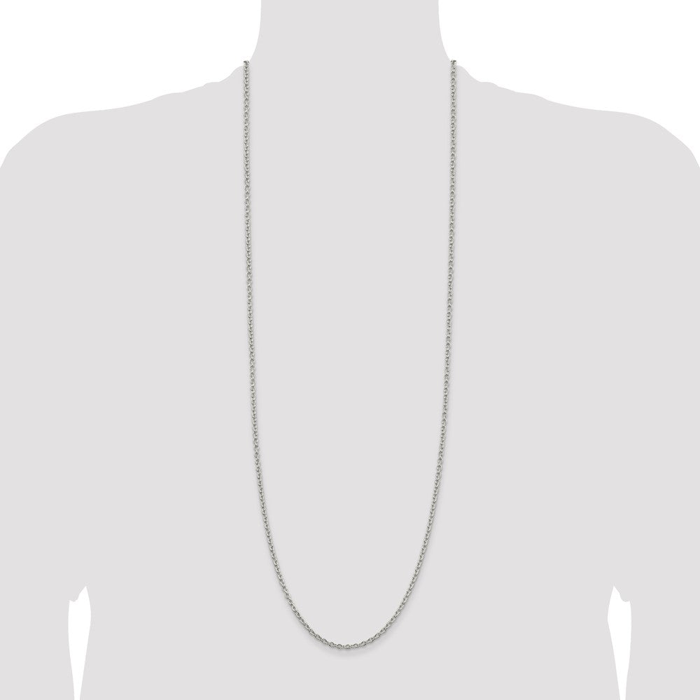 Sterling Silver 2.75mm Cable Chain 36 Inches