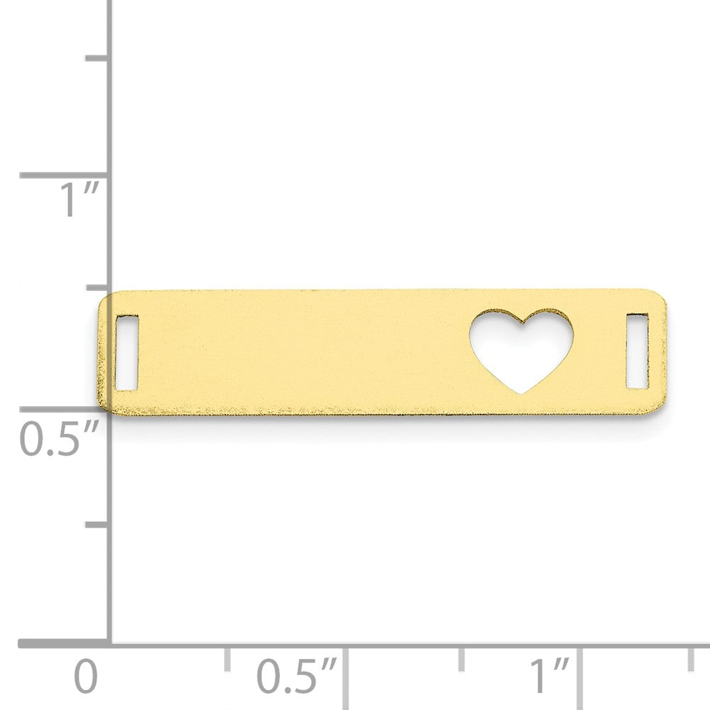 10K YG Cut out heart ID # AT12