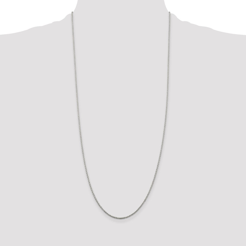 Sterling Silver 1.3mm Loose Rope Chain 30 Inches