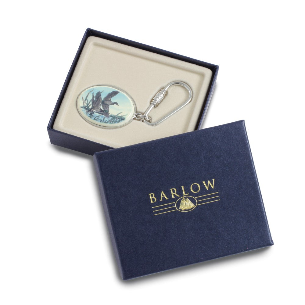 Barlow Designs Color Mallards Oval Key Chain