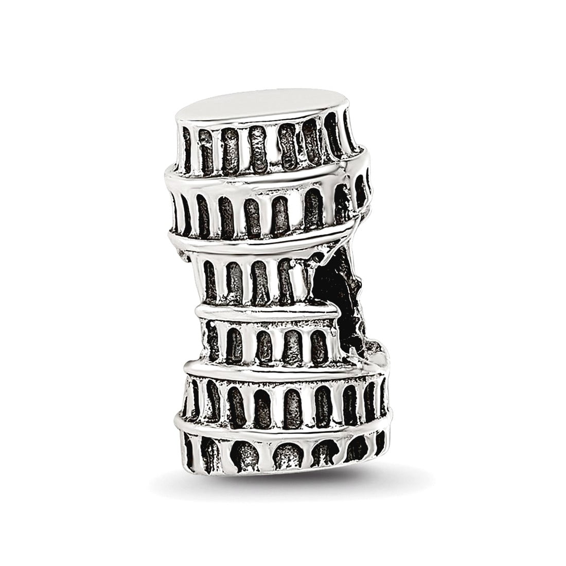 Sterling Silver Reflections Leaning Tower of Pisa Bead