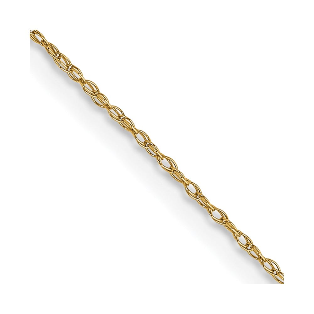 Primal Gold 14 Karat Yellow Gold 0.5 mm Cable Rope Chain Necklace