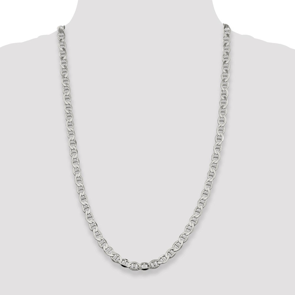 Sterling Silver 8.9mm Flat Anchor Chain 26 Inches