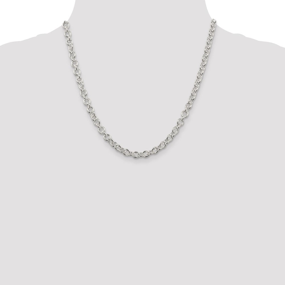 Sterling Silver 6.1mm Cable Chain 20 Inches