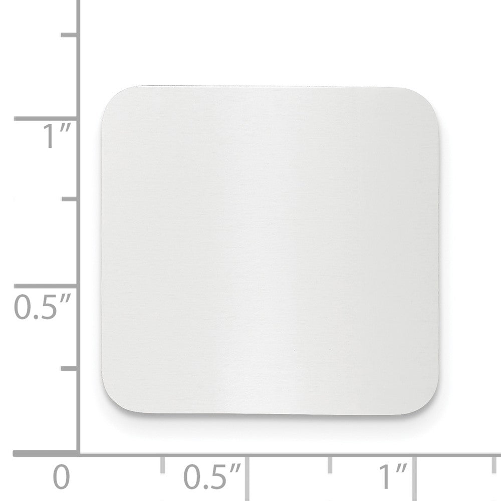 1 x 1 Square Polished Aluminum Plates-Set of 6