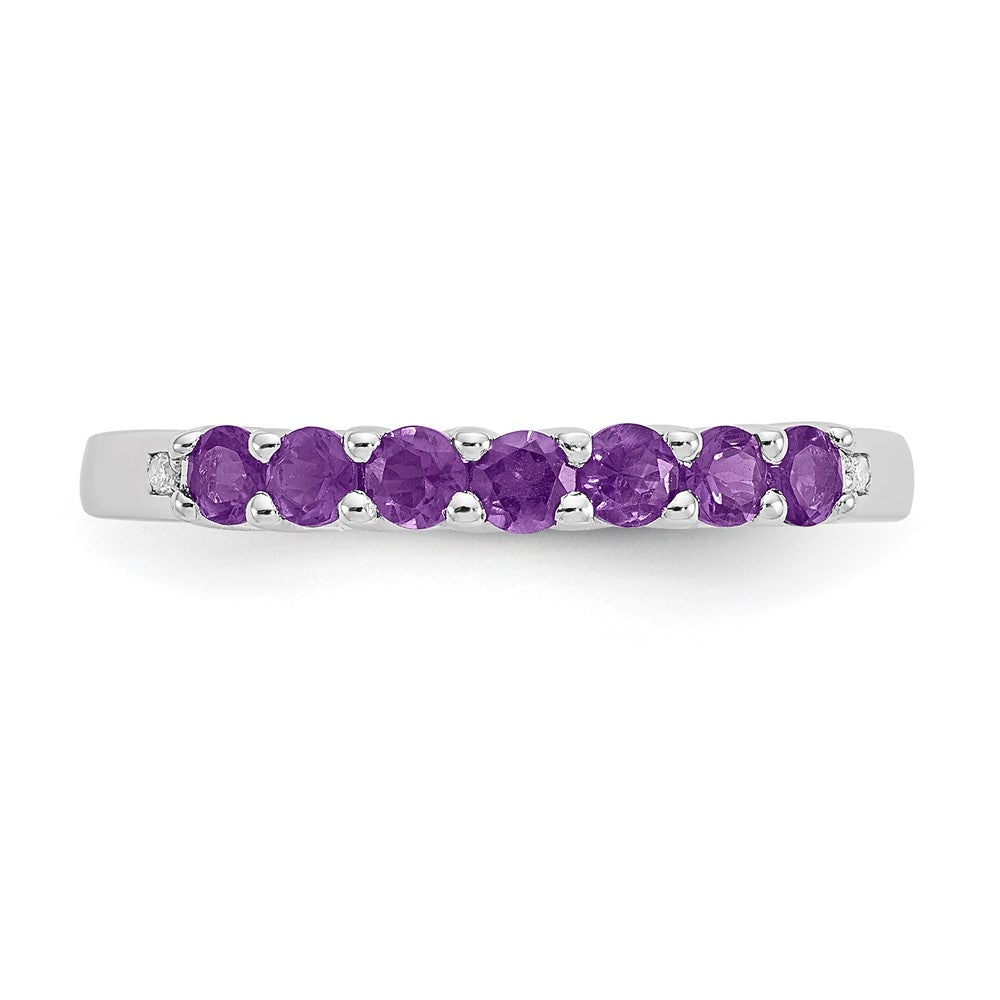 SS Amethyst and Diamond 7 - 2.5MM, 2 - 200' RD - Stone:B Mel:S45