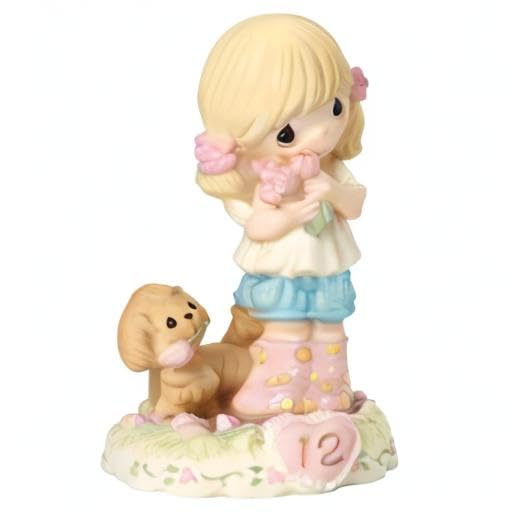 Precious Moments Growing in Grace Age Twelve Blonde Porcelain Figurine