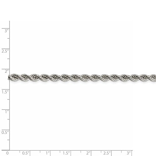 Sterling Silver 4.3mm Solid Rope Chain