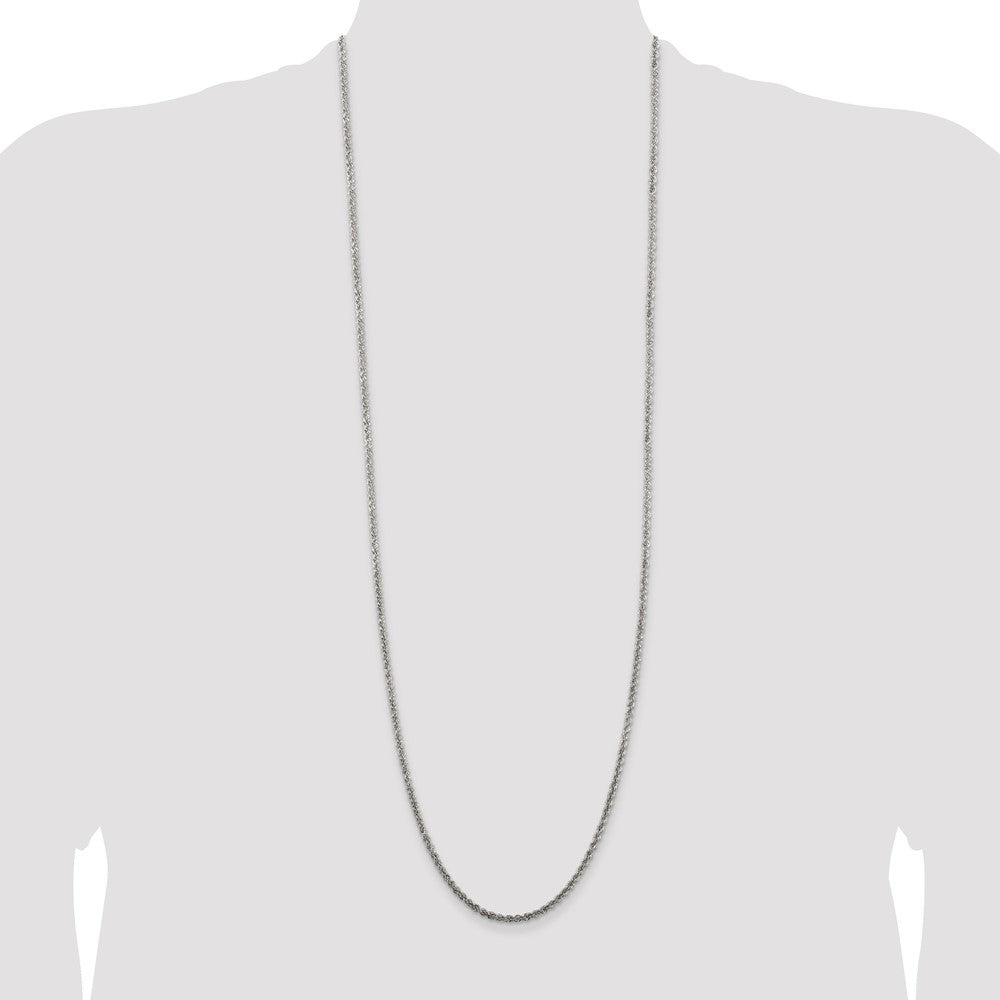 Sterling Silver 2.5mm Solid Rope Chain