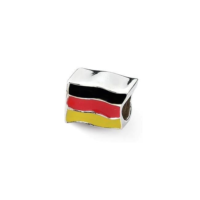 Sterling Silver Reflections Enameled Germany Flag Bead