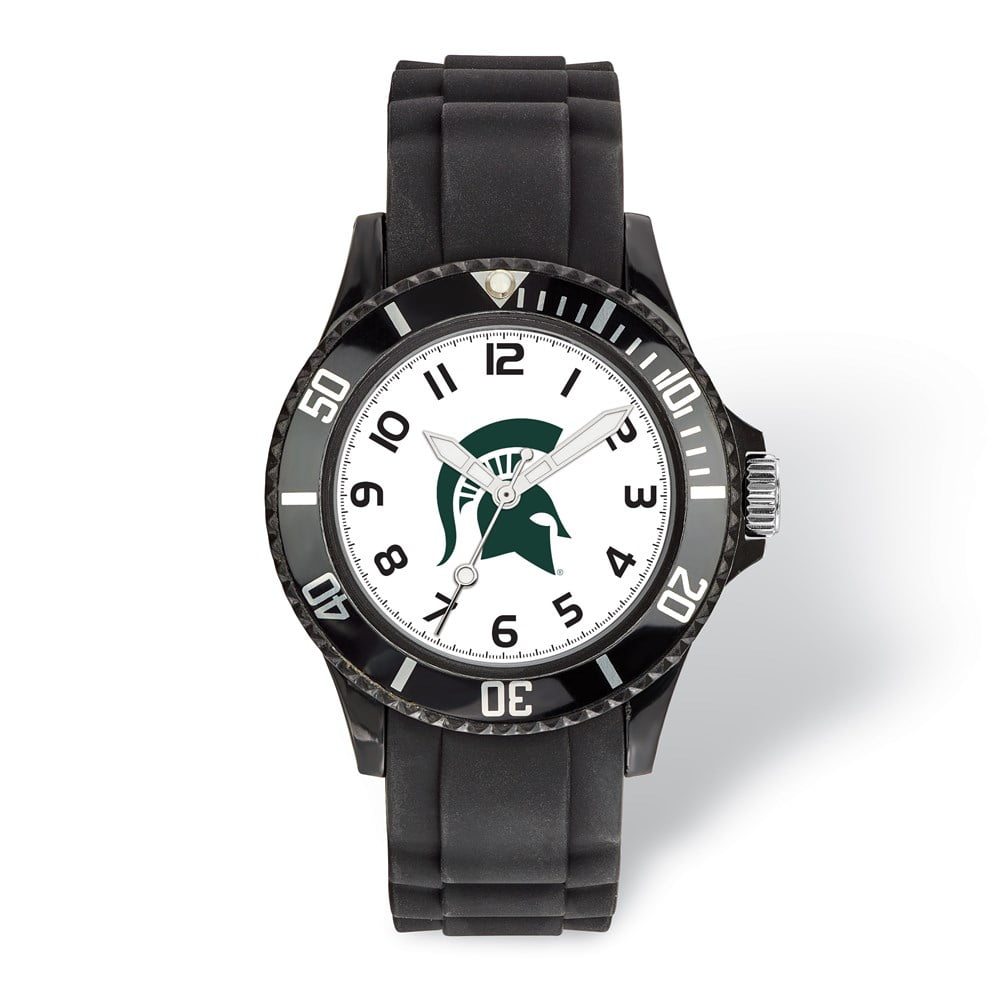 LogoArt Michigan State University Scholastic Silicone Strap Quartz Watch QMIS170