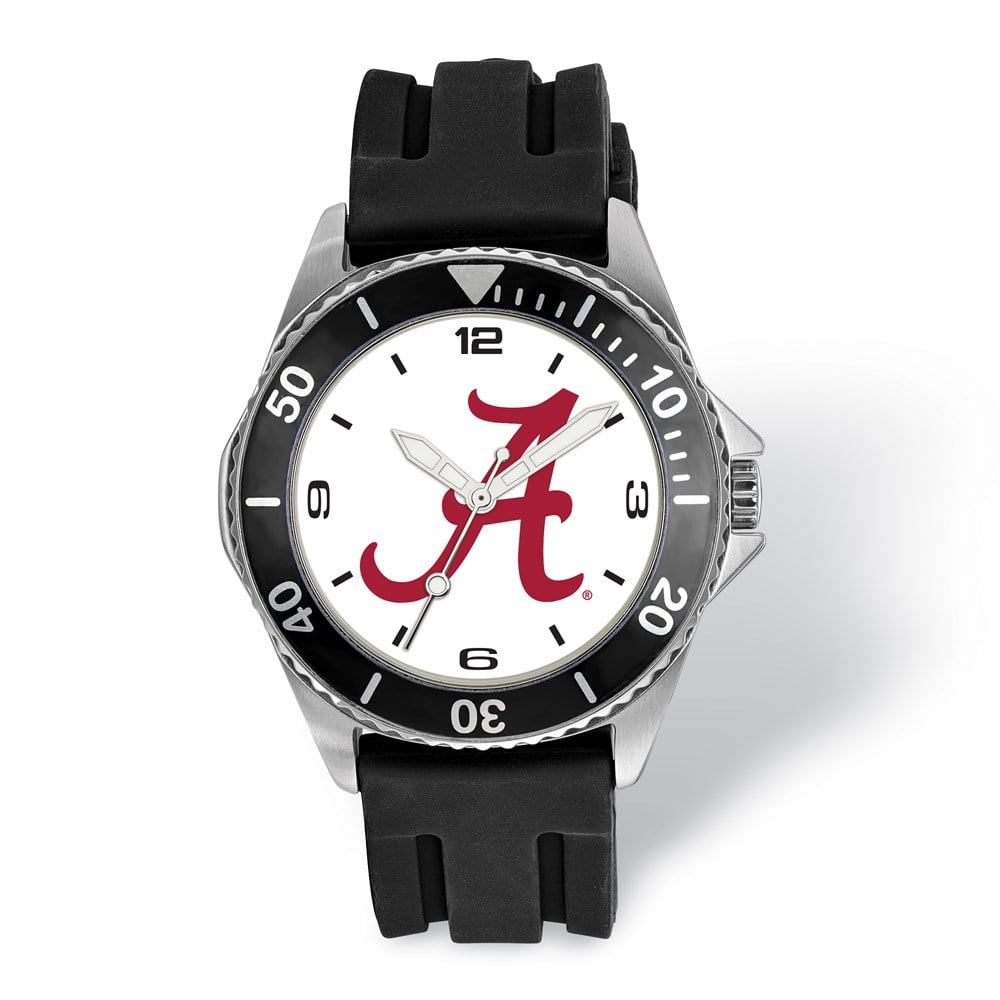 LogoArt University of Alabama Collegiate Gents Silicone Strap Quartz Watch QUAL169