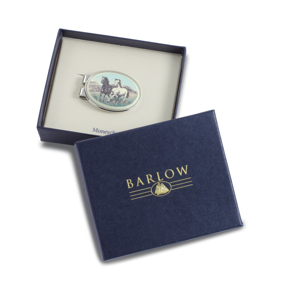Barlow Designs Color Stallions Oval Money Clip
