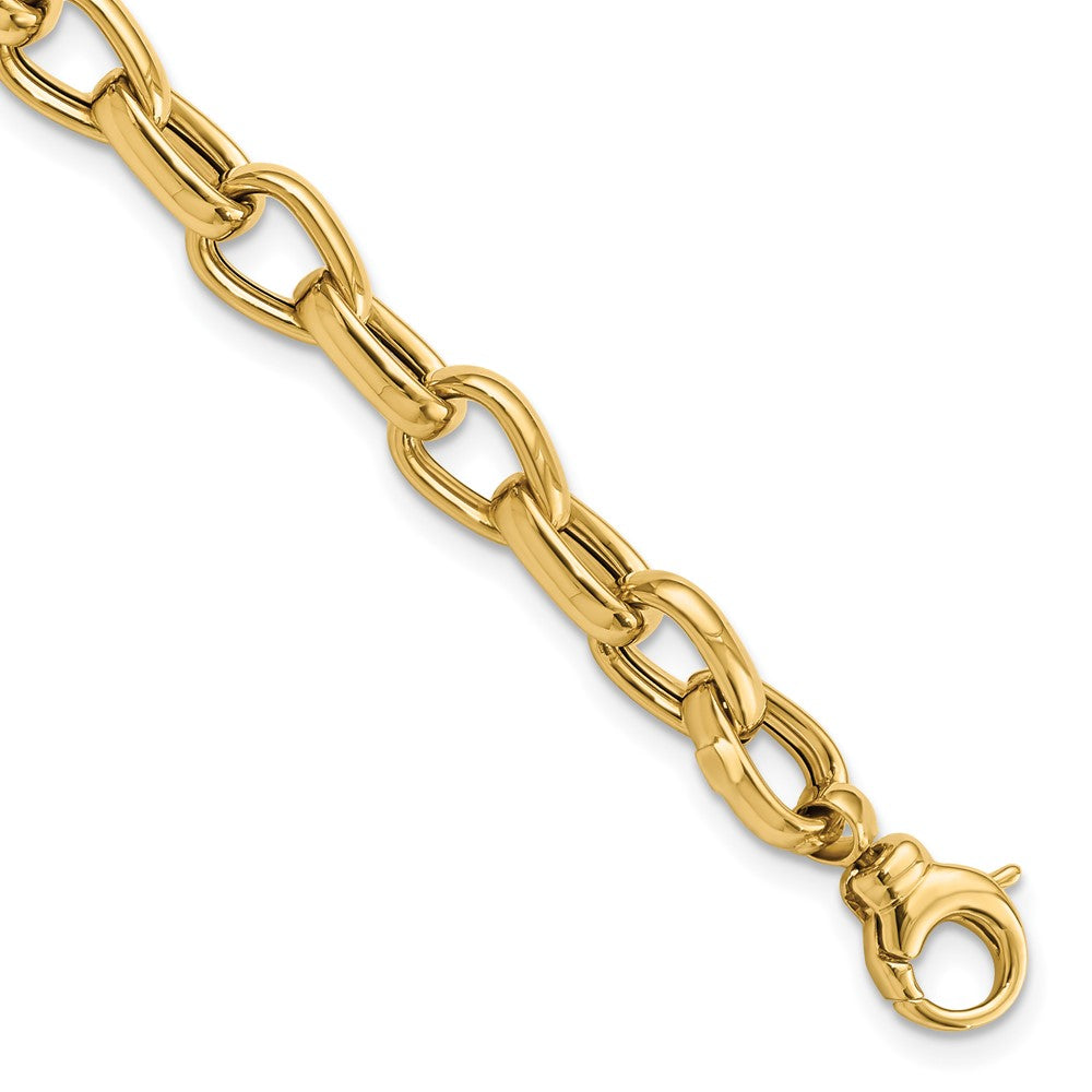 14K Polished Fancy Link Bracelet 7.75 inches