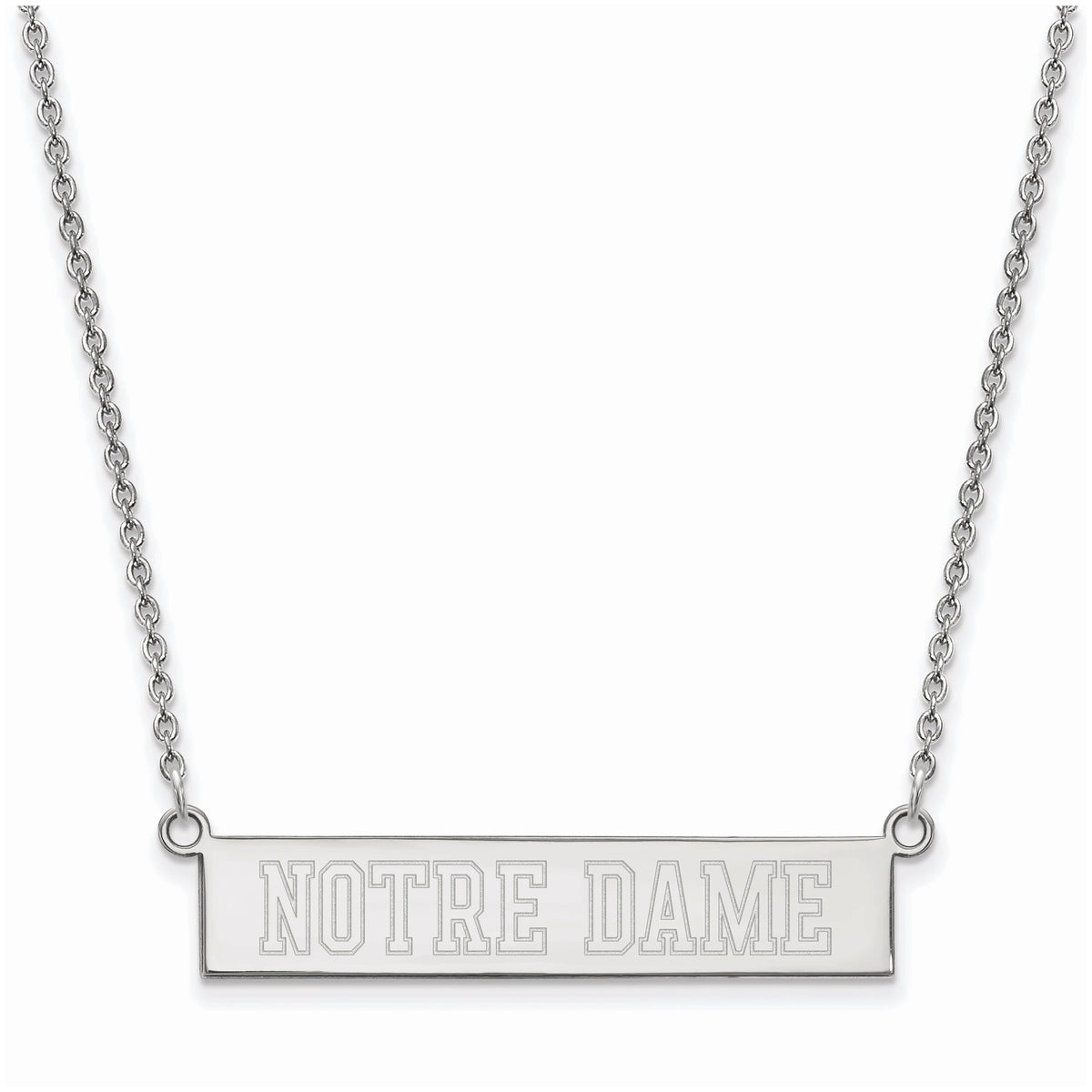 Women's Notre Dame Fighting Irish Sterling Silver Small Bar Necklace