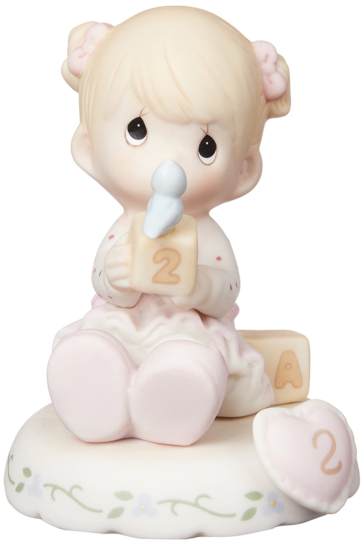 Precious Moments Growing in Grace Age Two Blonde Porcelain Figurine