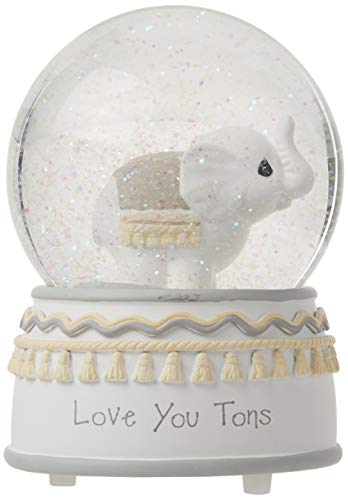Precious Moments LOVE YOU TONS Elephant Musical (Plays Brahms Lullaby) Resin Waterglobe