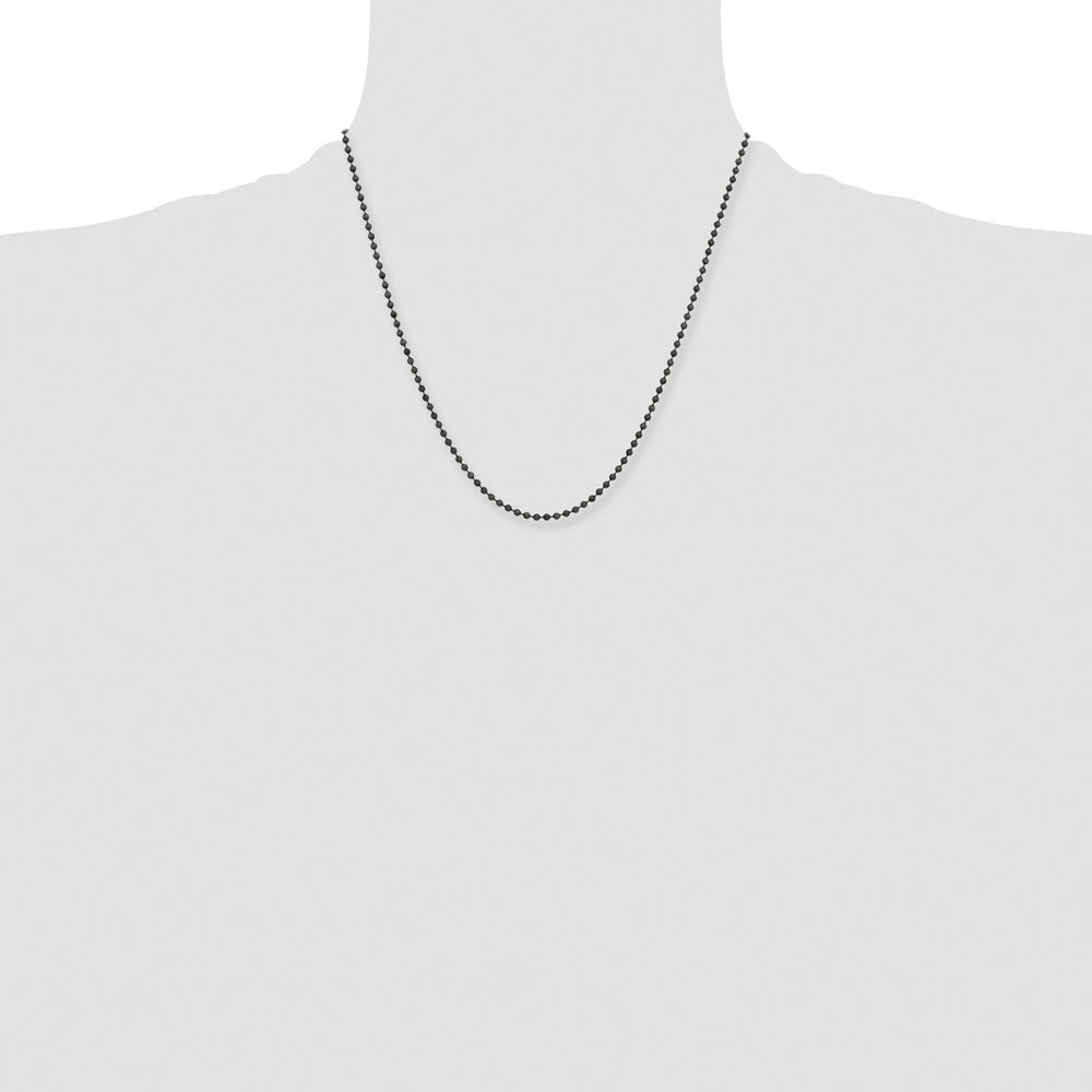 Stainless Steel Antiqued 2.4mm 20in Beaded Ball Chain