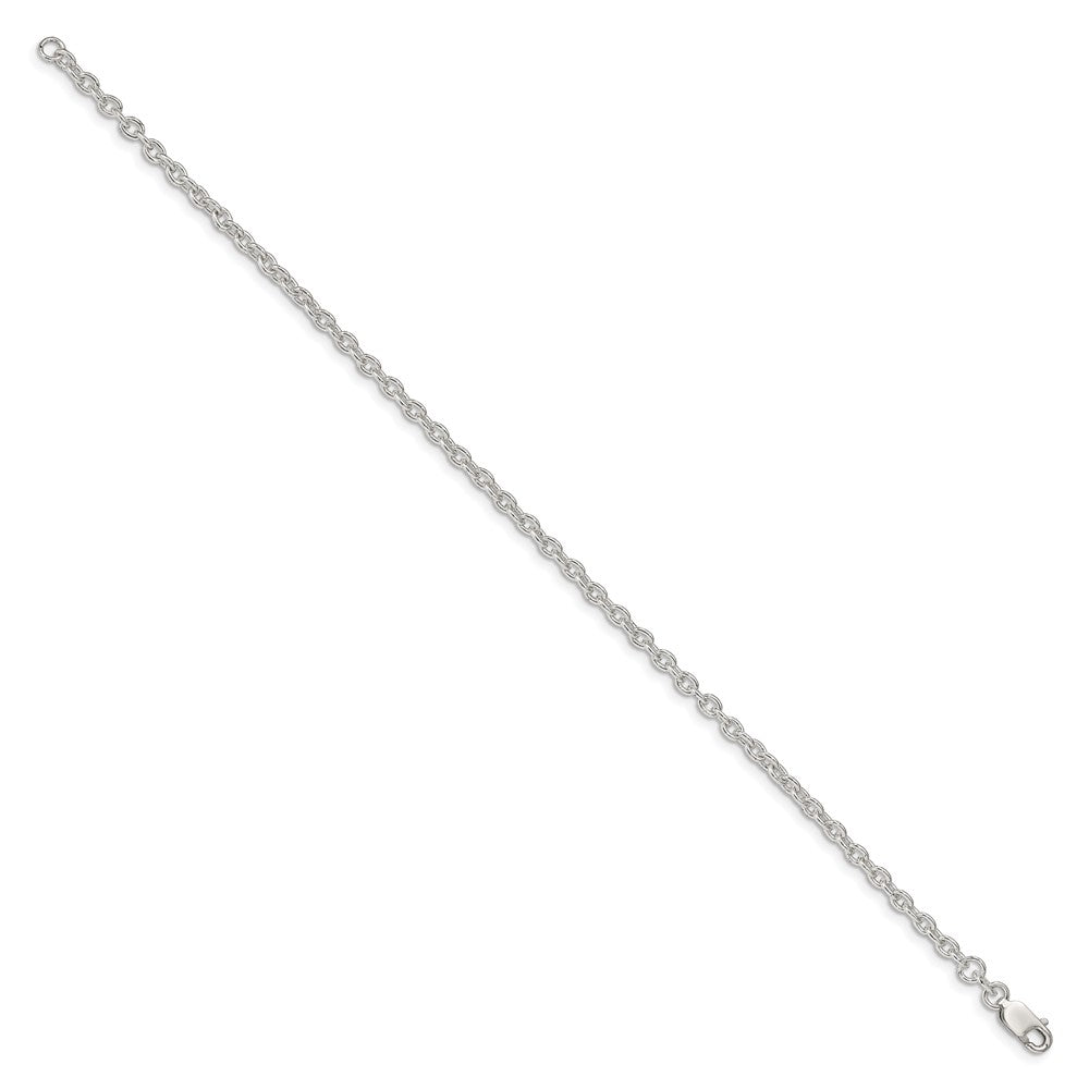 Sterling Silver 2.75mm Cable Chain 7 inches