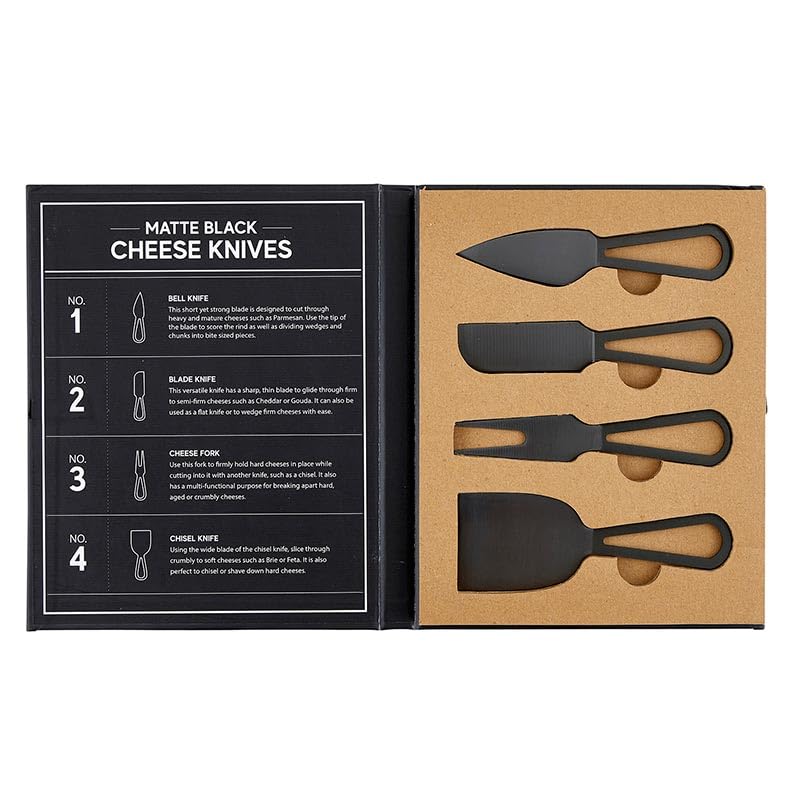 Santa Barbara Design Studio N6471 Matte Black Cheese Knives