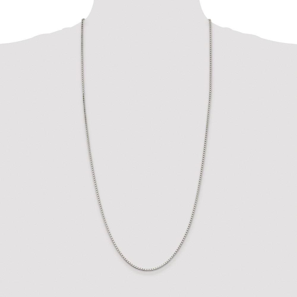 Sterling Silver Rhodium-plated 2mm Box Chain