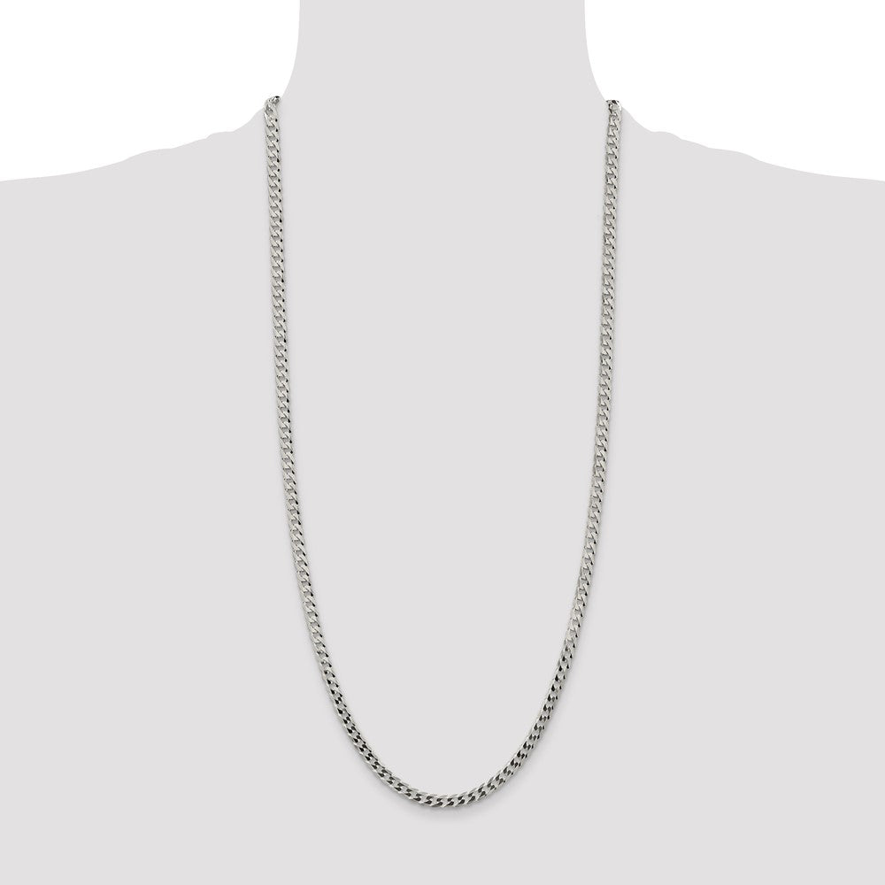 Sterling Silver 4.7mm Flat Curb Chain