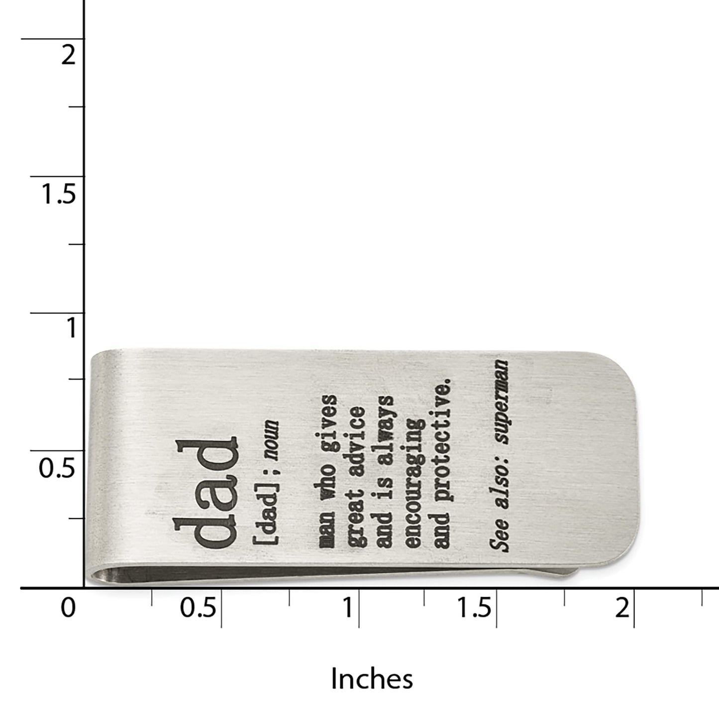 Chisel Stainless Steel Brushed Lasered DAD Money Clip