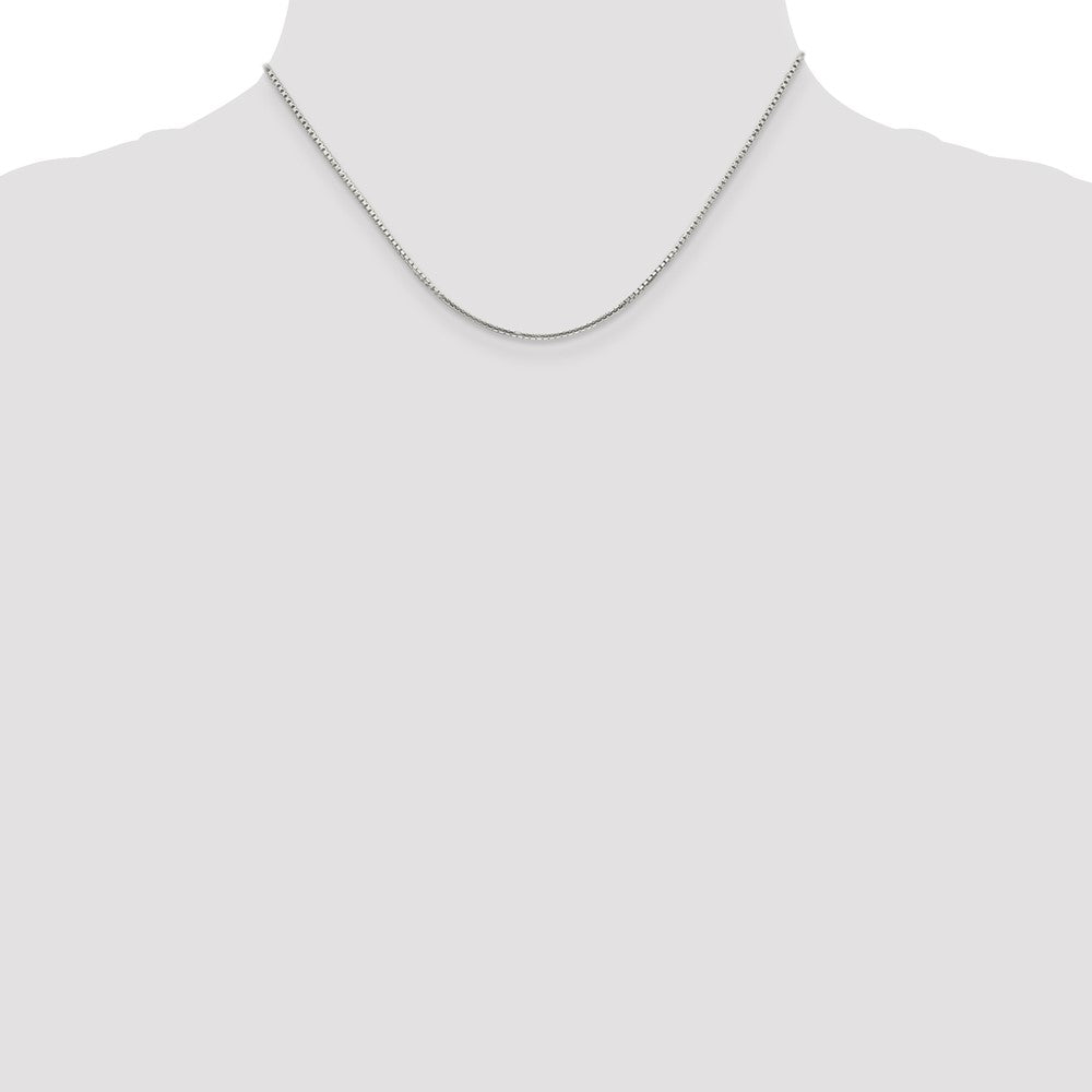 Sterling Silver 1.35mm 8 Sided Diamond-cut Box Chain 16 Inches