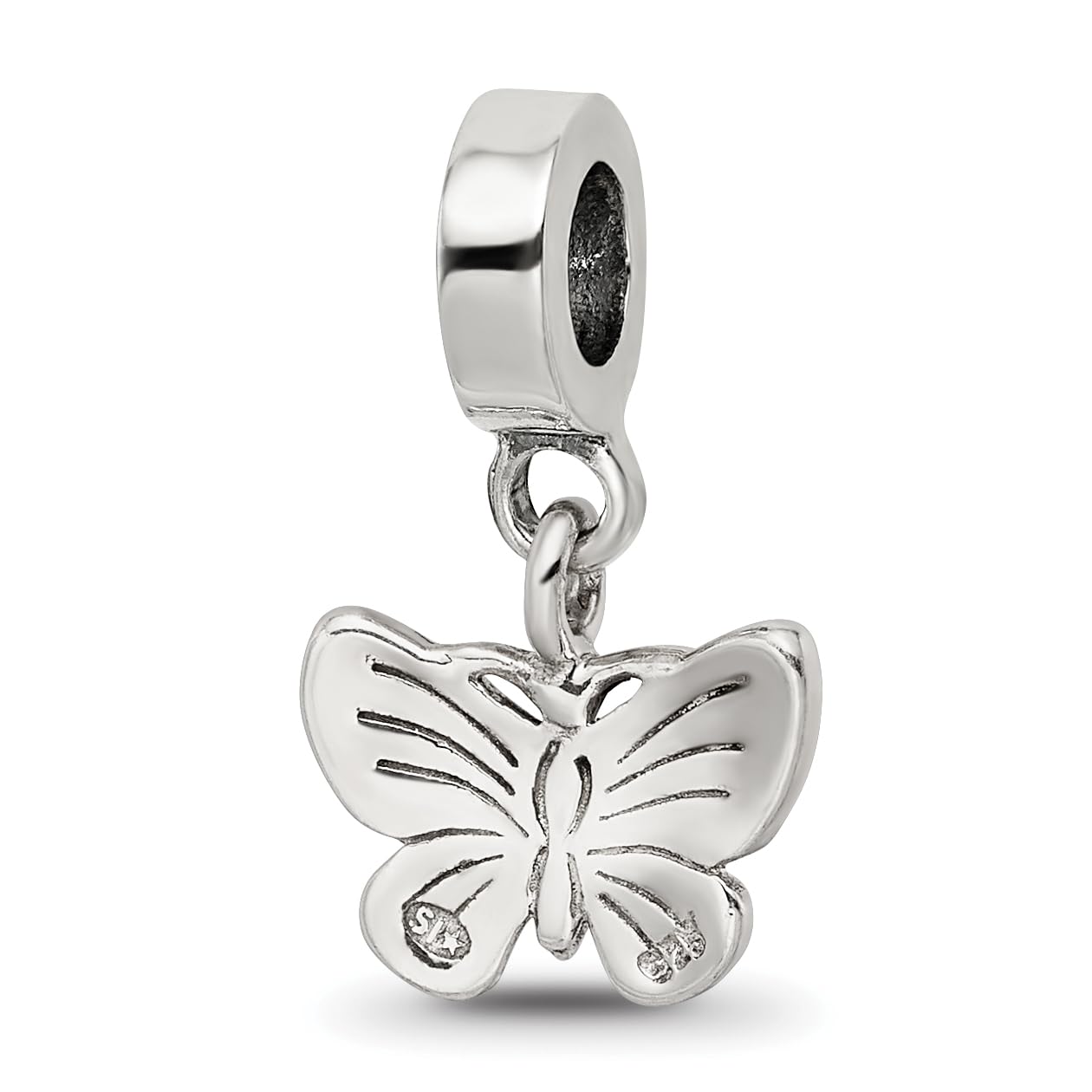 Reflections� Sterling Silver Butterfly Dangle Bead / Charm
