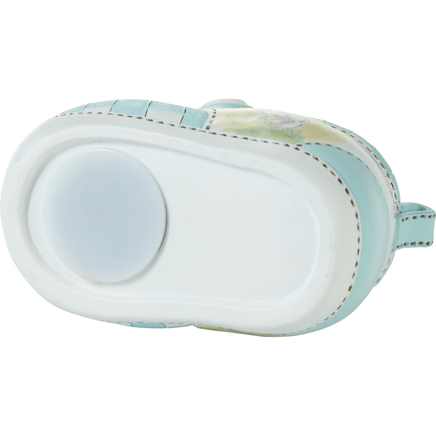 Precious Moments Hand-painted Ceramic Jesus Loves Me Blue Bootie Bank