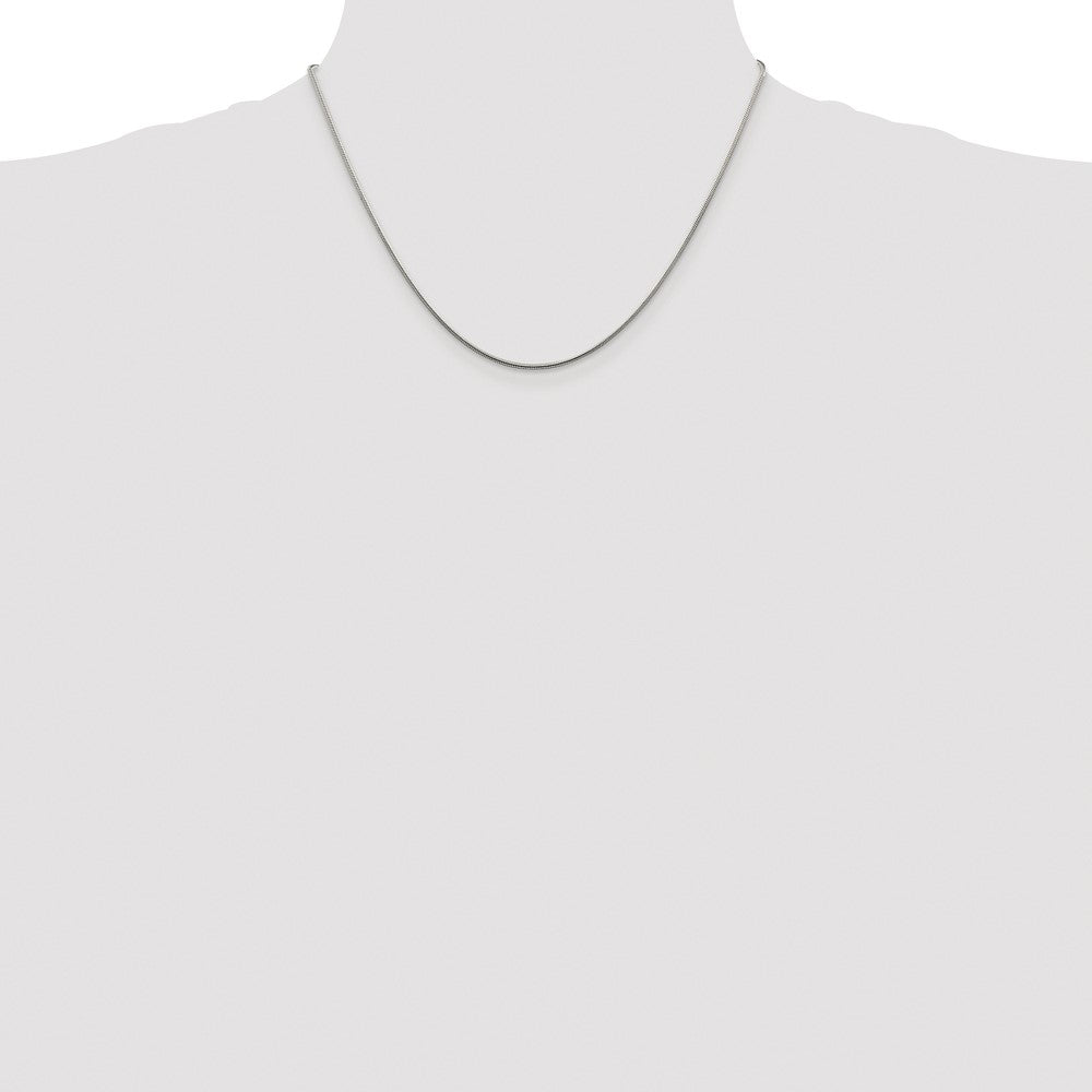 Sterling Silver Rhodium-plated 1.25mm Snake Chain