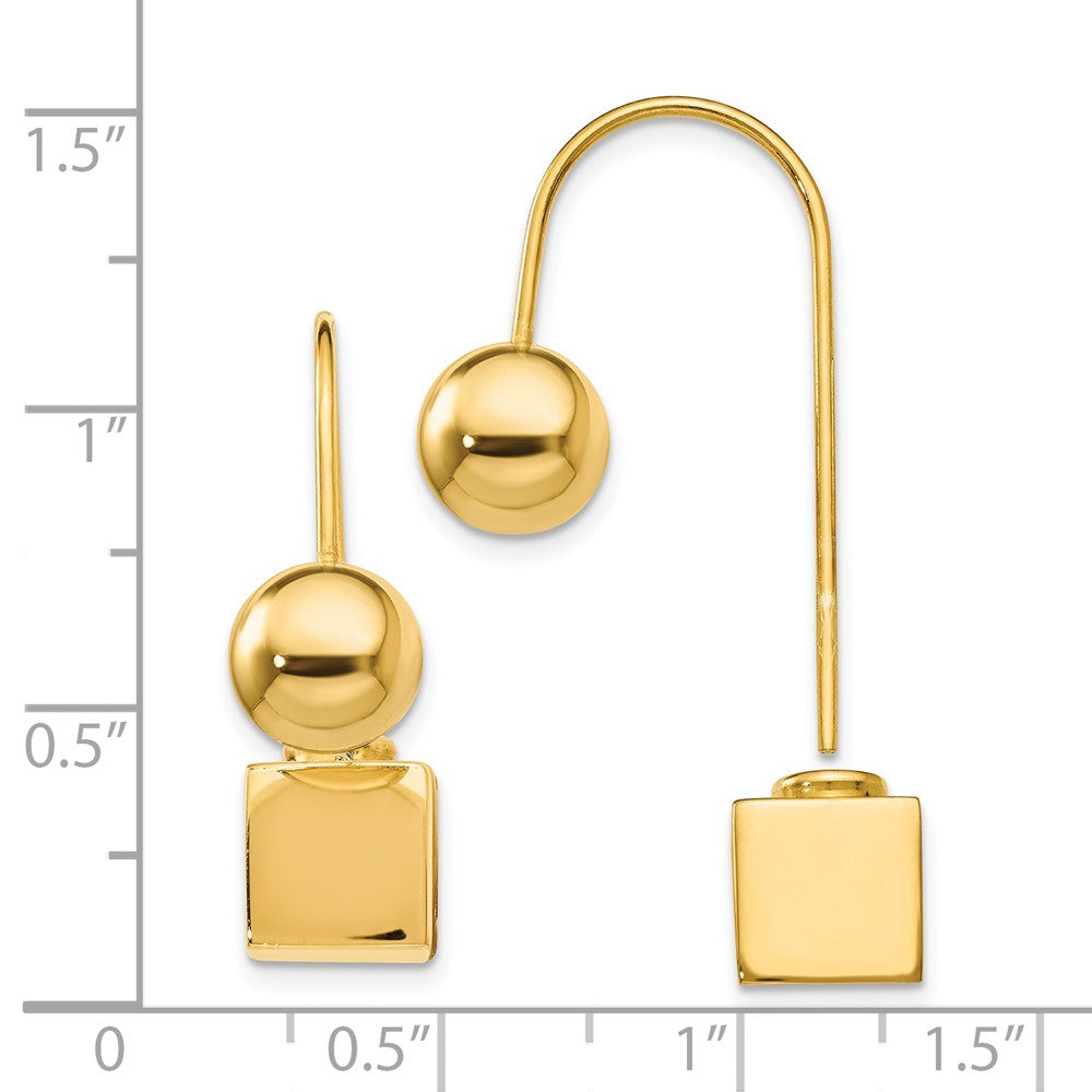 Sterling Silver Gold-tone Dangle Earrings